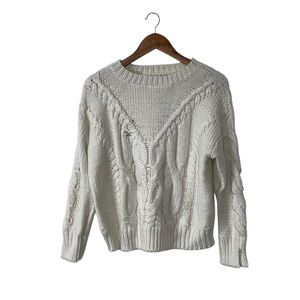 Cara Santana x Apt. 9 White Knit Sweater Size Small